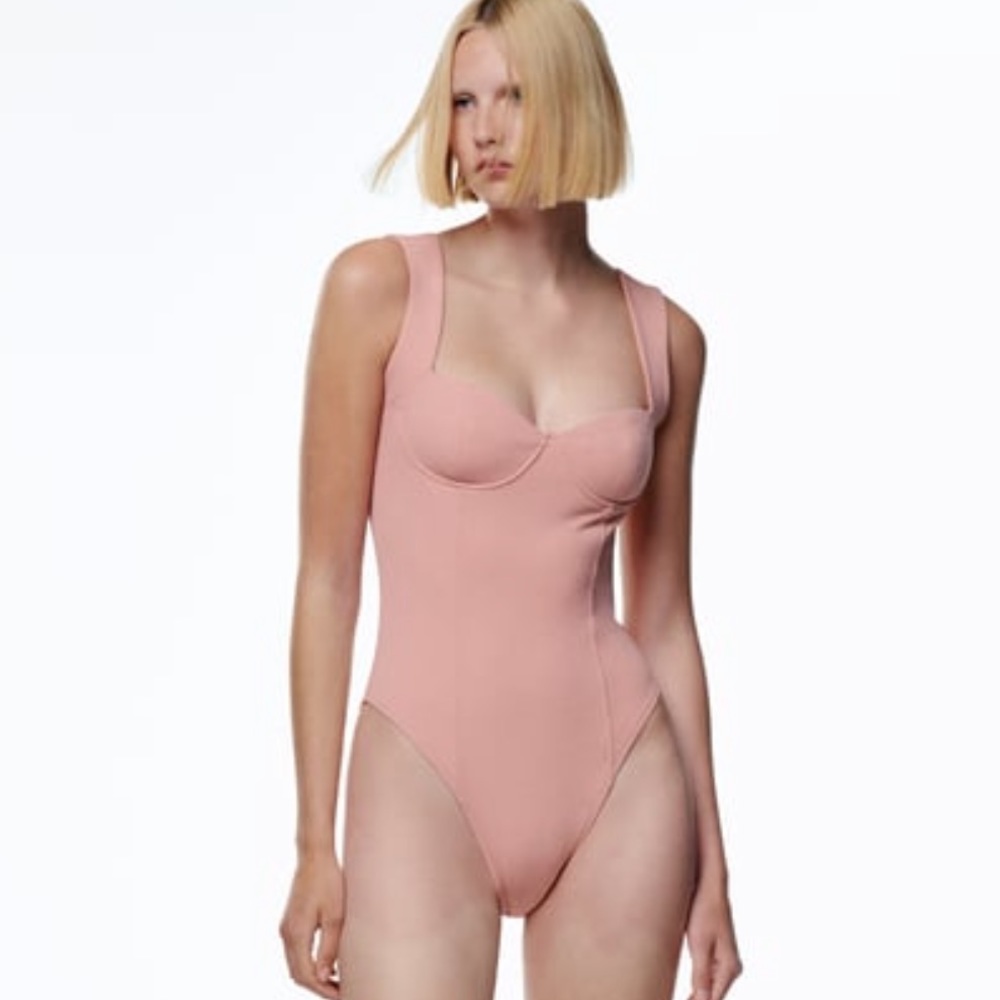 Zara Pink Underwire Bodysuit